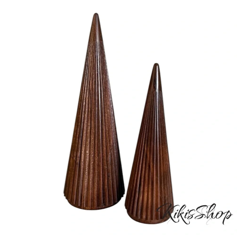 Threshold Christmas Large & Medium Decorative Wood Tree Brown Set Of 2
